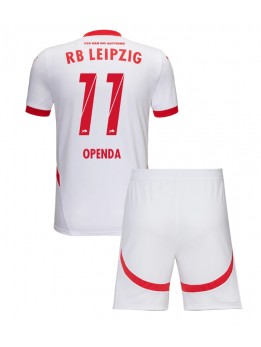 RB Leipzig Lois Openda #11 Replika Hemmakläder Barn 2024-25 Kortärmad (+ byxor)